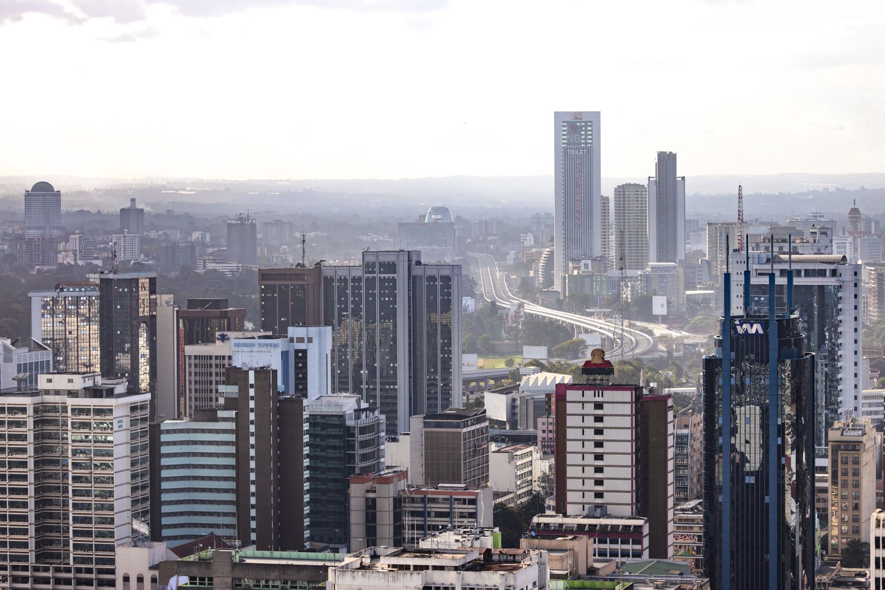 Vue urbaine de Nairobi, Kenya